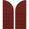 Ekena Millwork Americraft 6-Board (3 Batten) Wood Joined Board-n-Batten Shutters w/ Arch Top, ARW401BQ621X77MRH, PR ARW401BQ621X77MRH - alternate 1